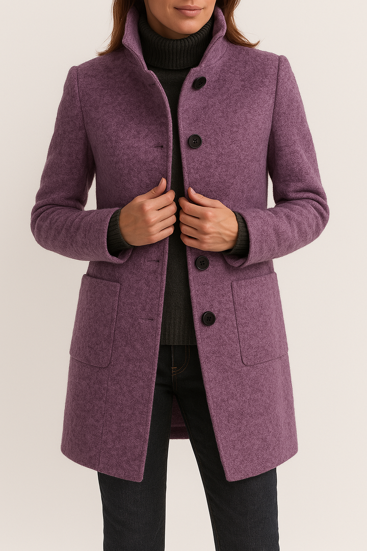 Elegante Damen Woll Jacke für Business in Lila