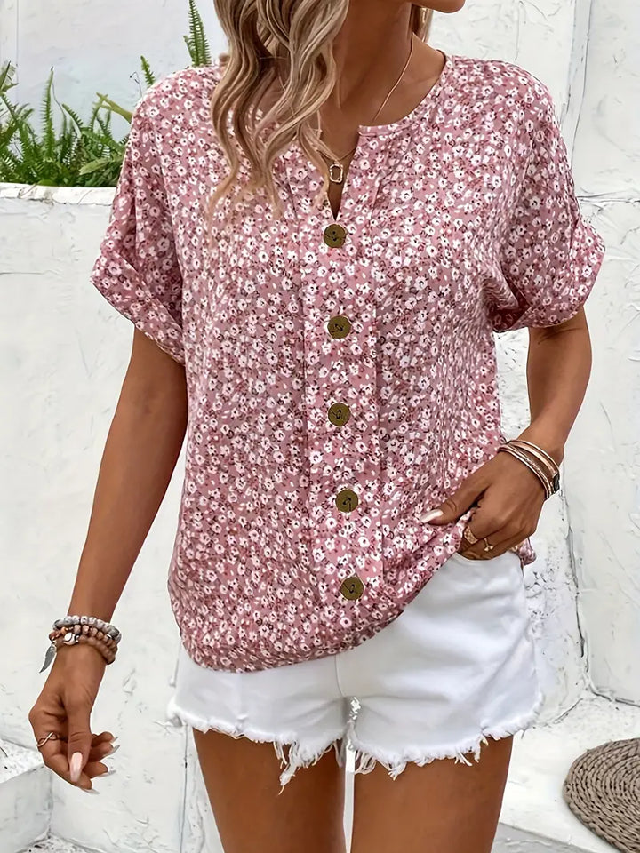 Elegante florale Bluse für den Sommer (3)