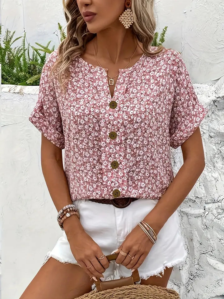 Elegante florale Bluse für den Sommer (5)