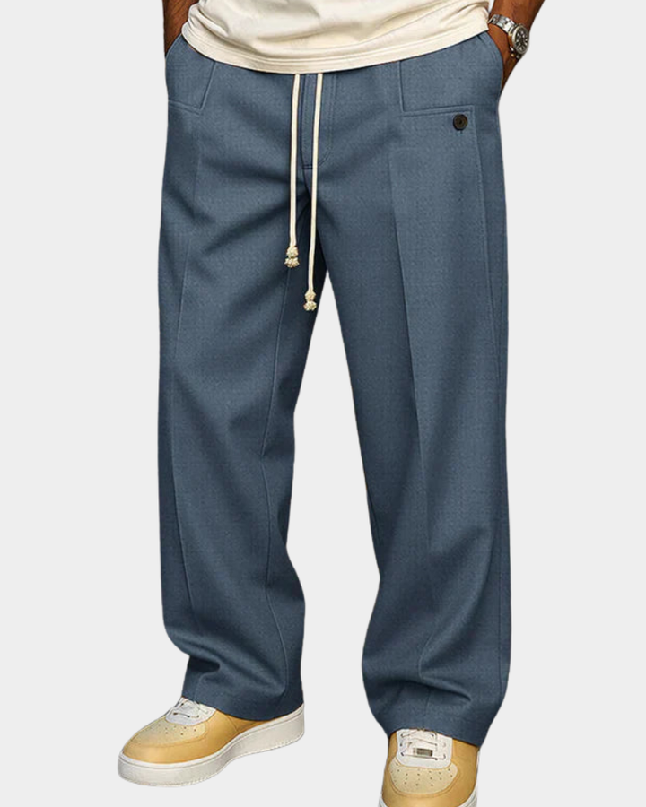 Elegante Herren Jogginghose mit Kordelzug in Blau