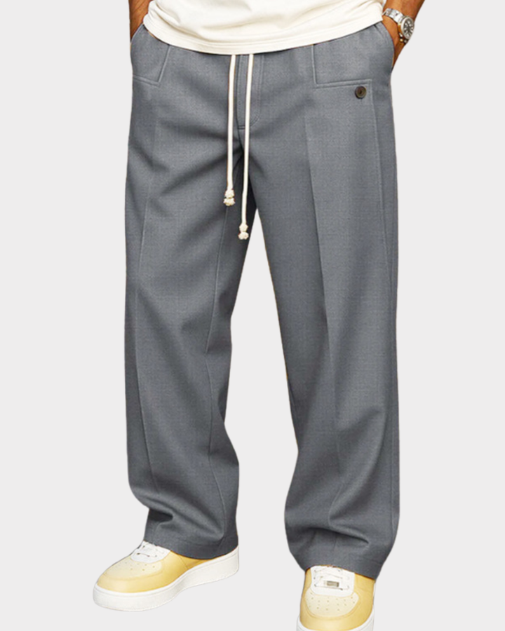 Elegante Herren Jogginghose mit Kordelzug in Dunkelgrau