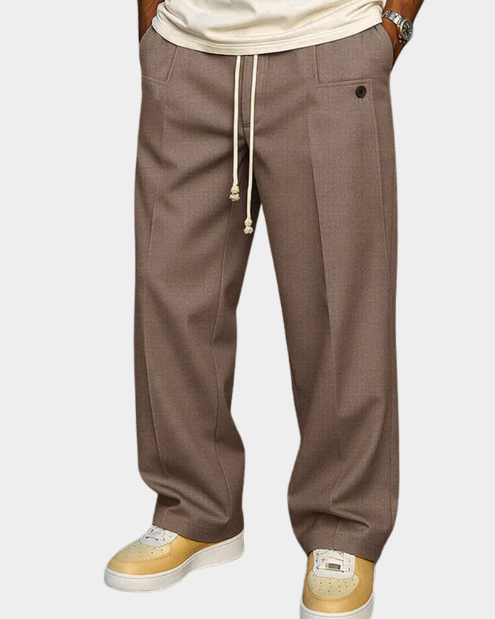 Elegante Herren Jogginghose mit Kordelzug in Hellbraun