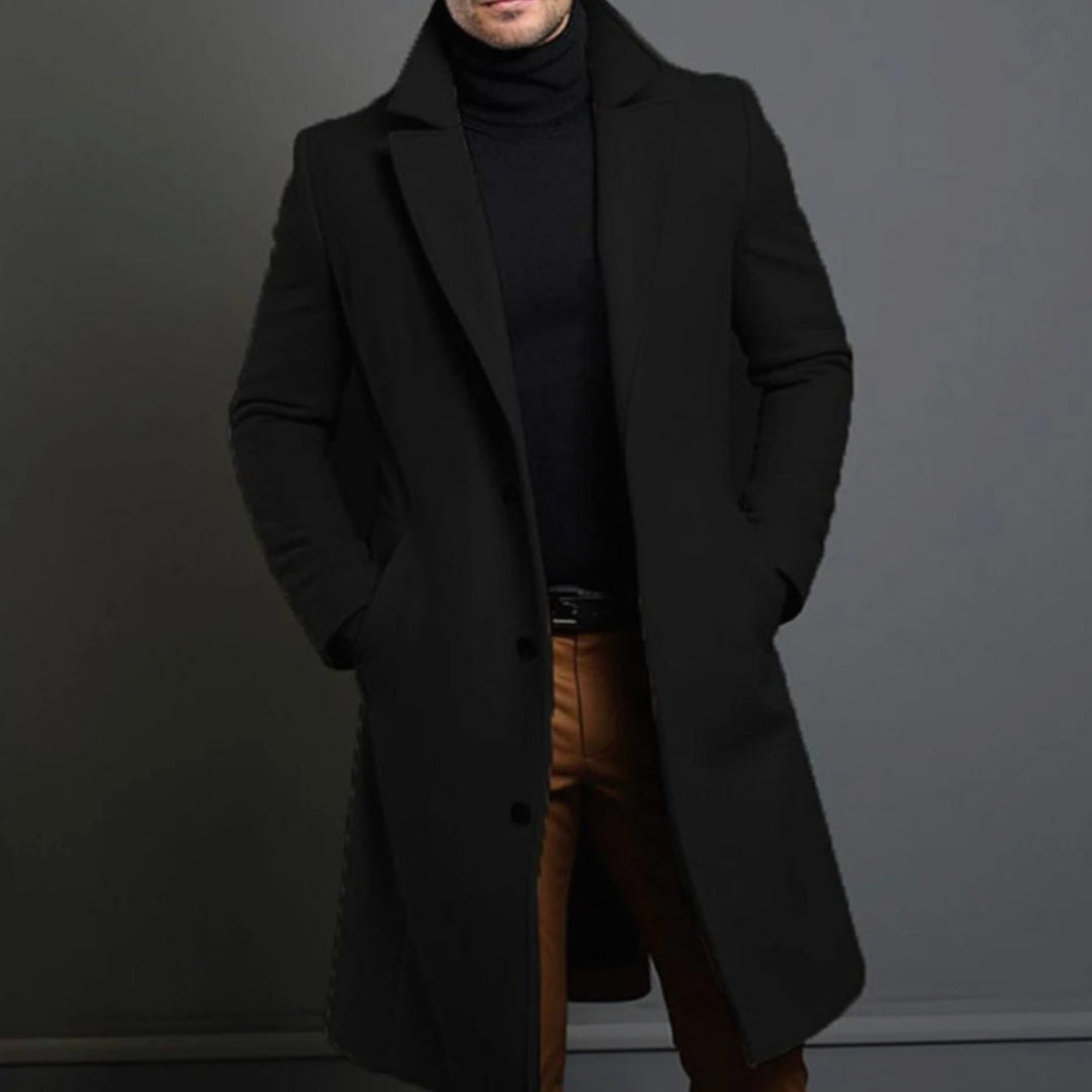 Elegante Herren Übergangsjacke im Slim-Fit in Schwarz