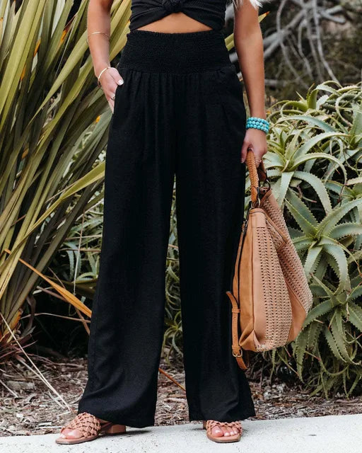 Elegante Hochbund Hose in Schwarz