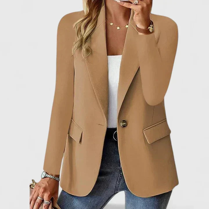 Elegante Jacke für Beruf und Alltag in Braun
