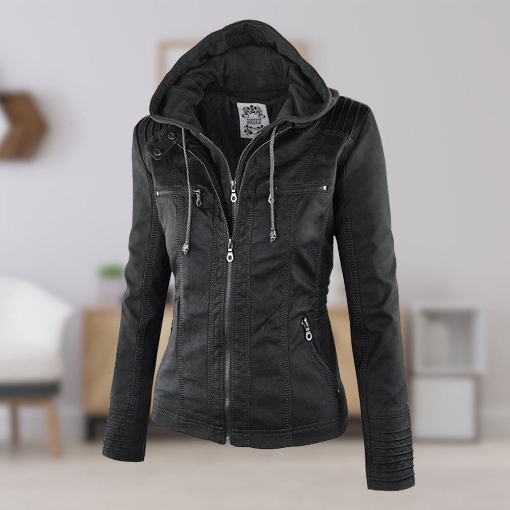 Elegante Kapuzenjacke für den Alltag in Schwarz