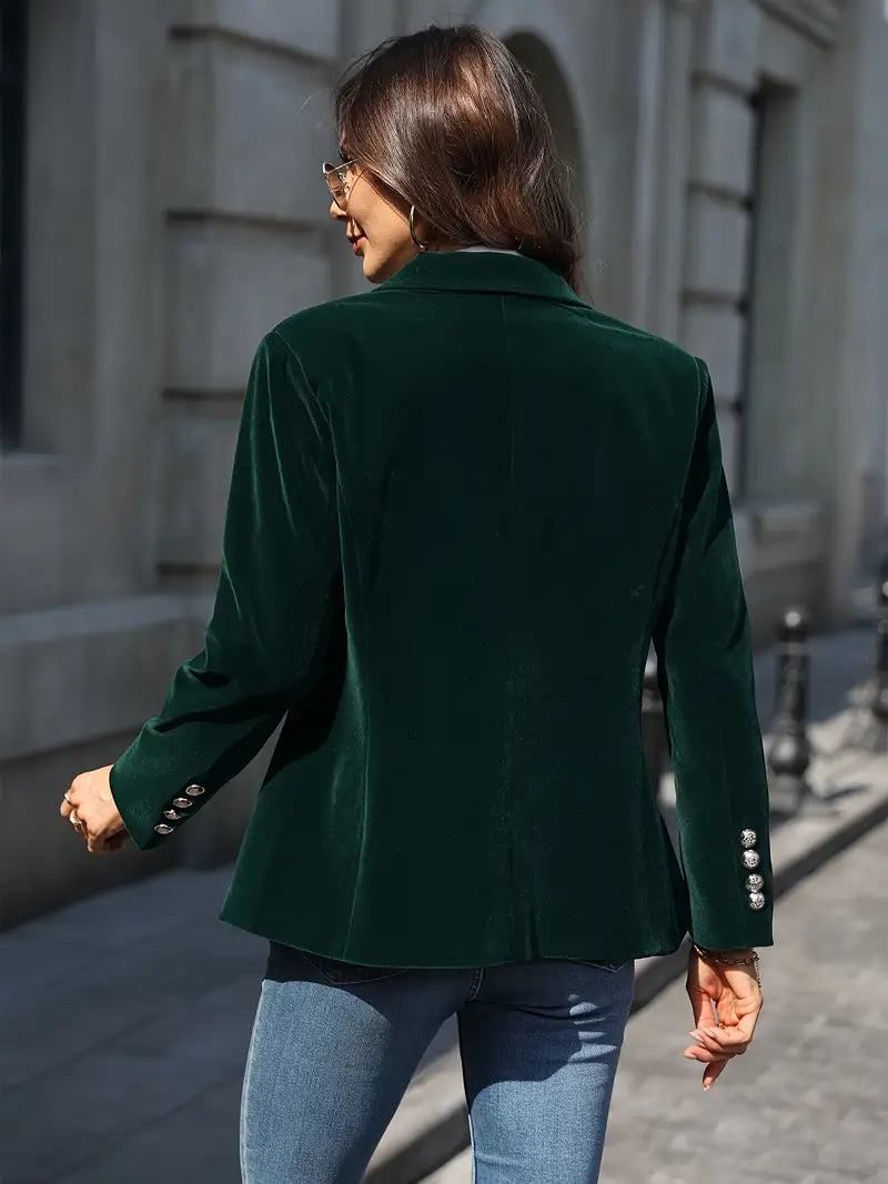 Elegante kurze Damen-Jacke im feinen Samt (12)
