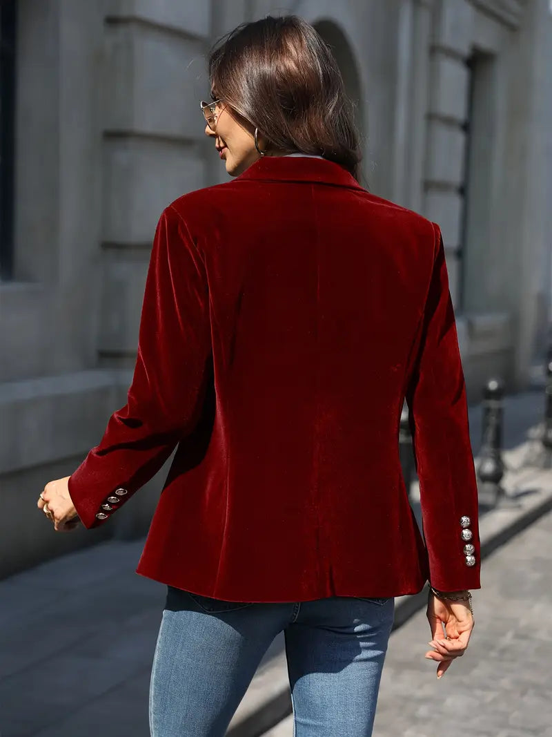 Elegante kurze Damen-Jacke im feinen Samt (17)
