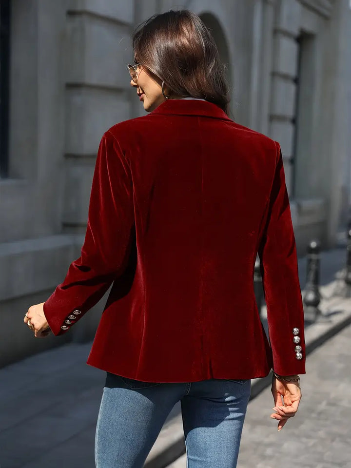 Elegante kurze Damen-Jacke im feinen Samt (17)