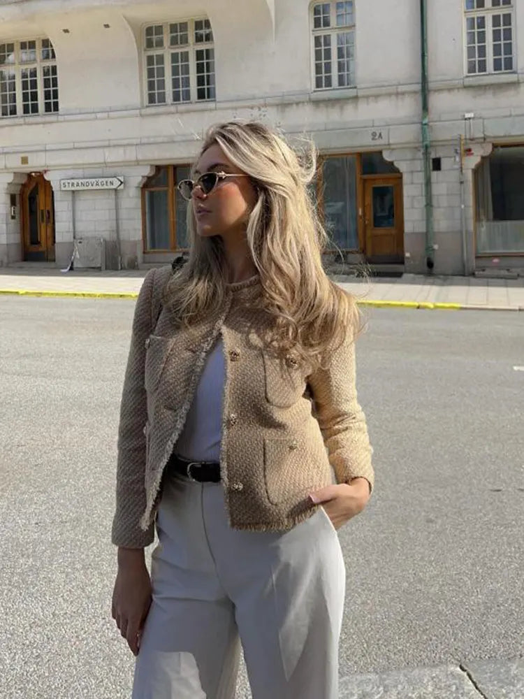 Elegante Kurze Jacke für Damen zum Übergang (2)