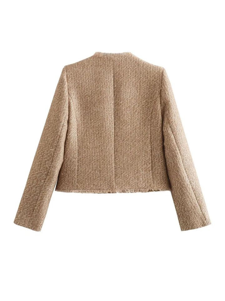 Elegante Kurze Jacke für Damen zum Übergang (4)