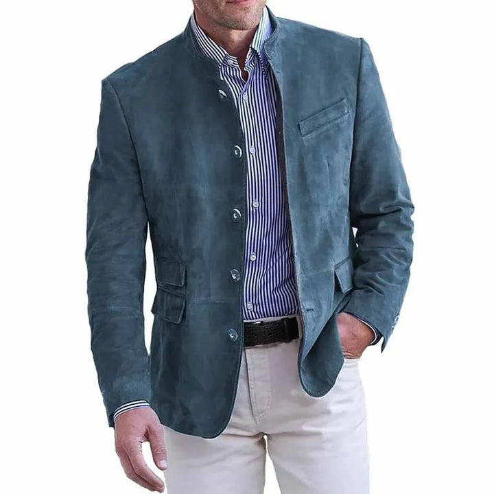 Elegante Leichte Herrenjacke für den Herbst in Seeblau