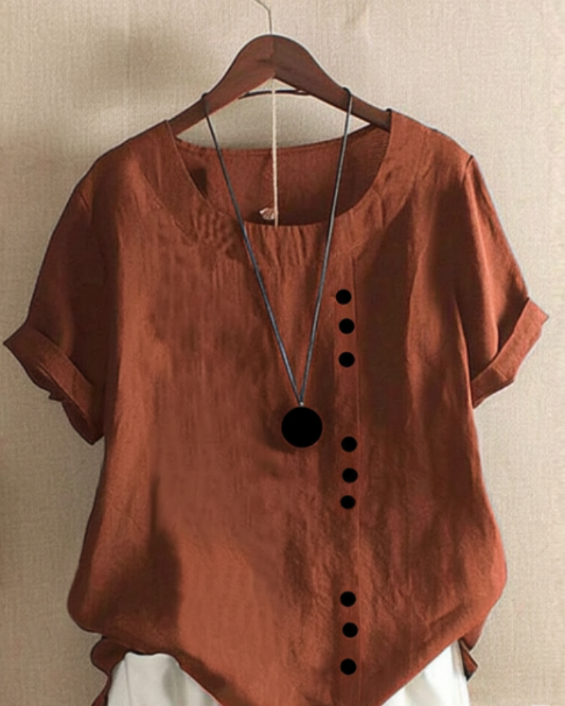 Elegante Luftige Bluse in Braun