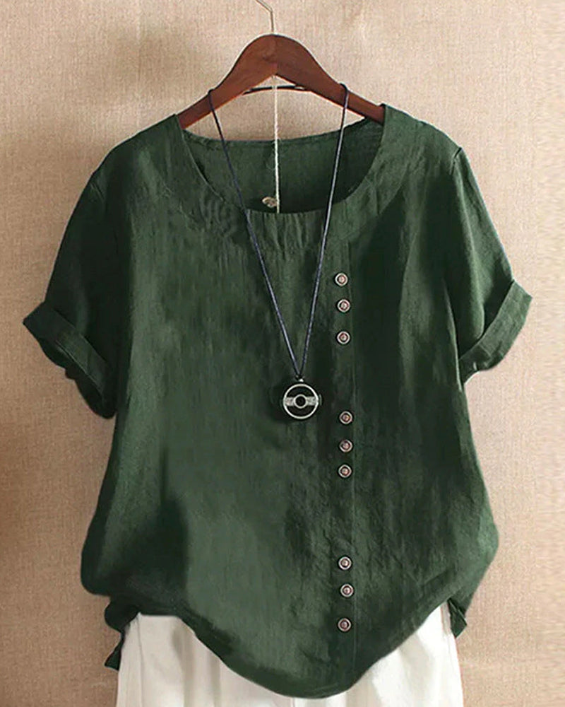 Elegante Luftige Bluse in Grün