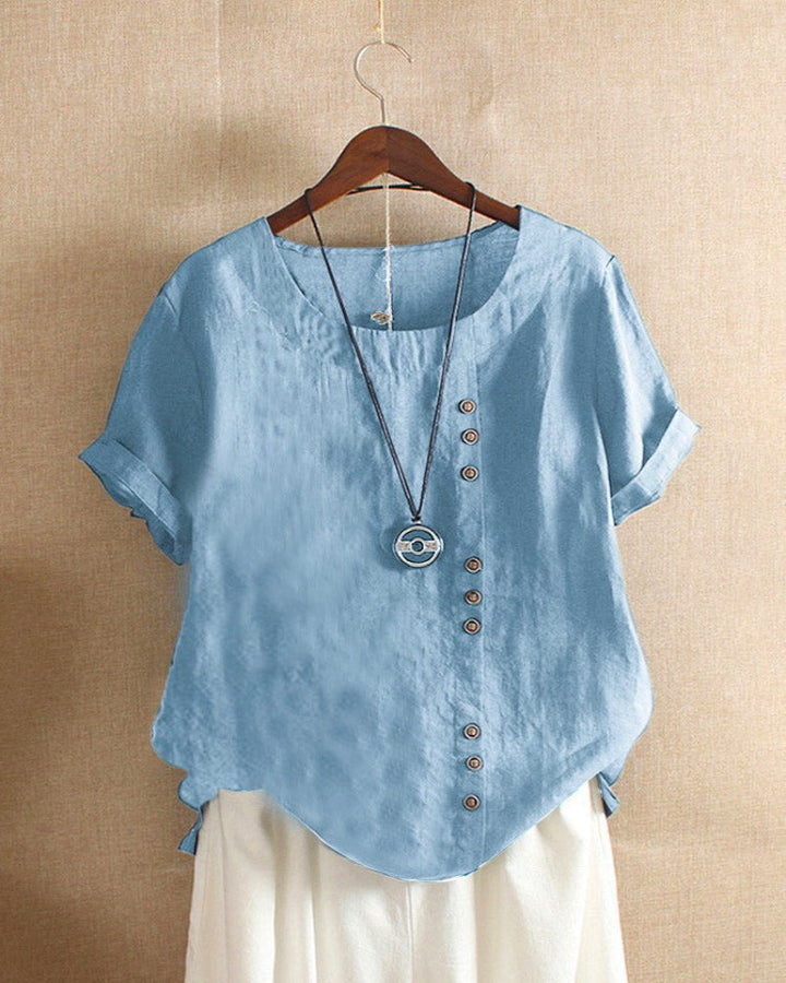 Elegante Luftige Bluse in Hellblau