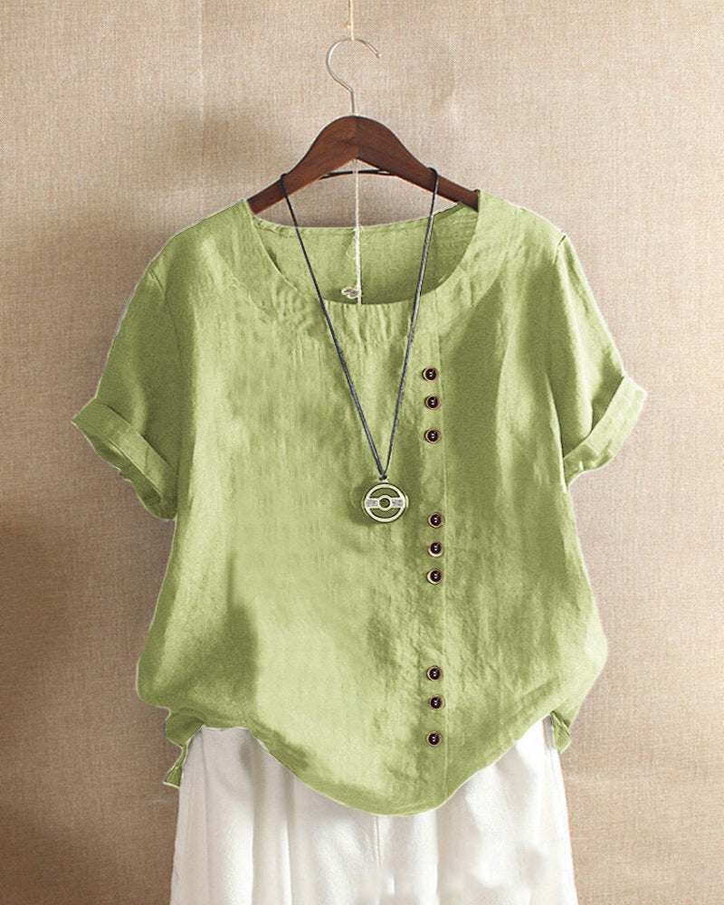 Elegante Luftige Bluse in Minzgrün