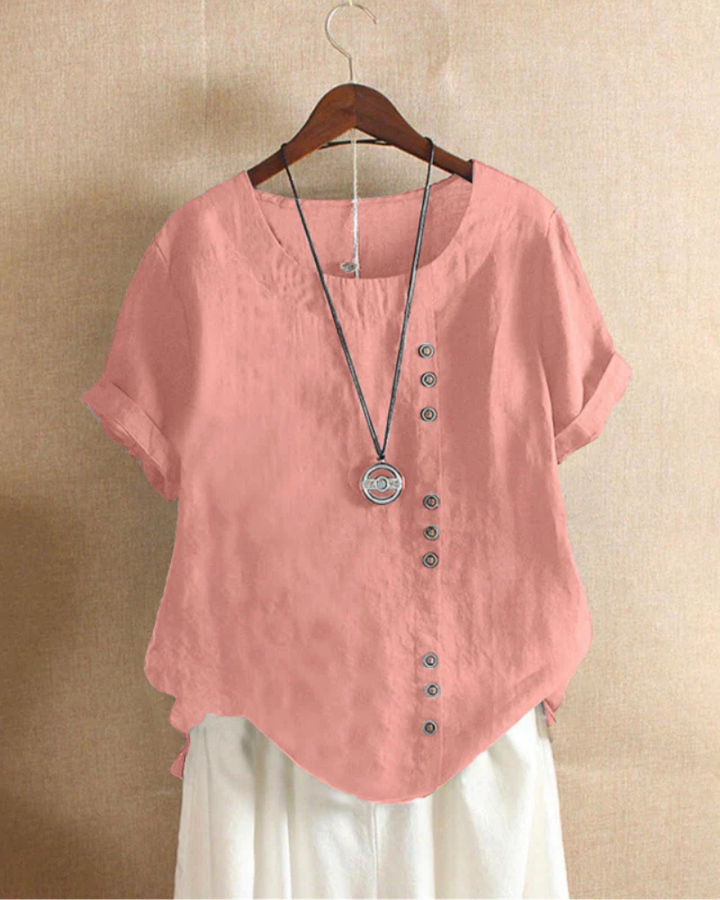 Elegante Luftige Bluse in Rosa