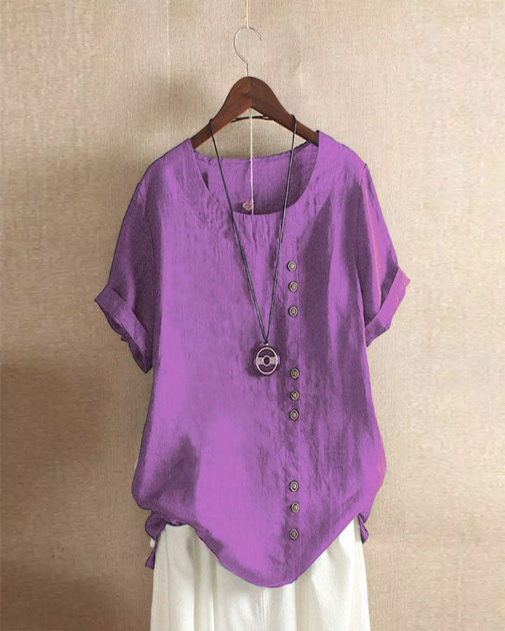 Elegante Luftige Bluse in Violett