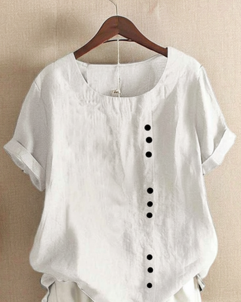 Elegante Luftige Bluse in Weiß