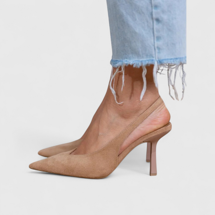 Elegante Orthopädische Leoparden-Pumps in Beige