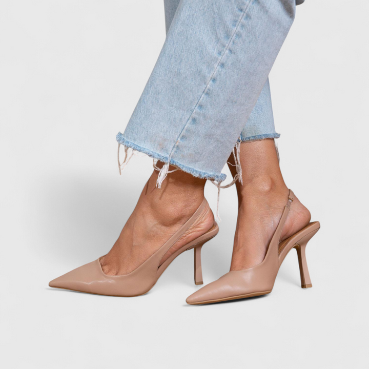 Elegante Orthopädische Leoparden-Pumps in Beiges Leder
