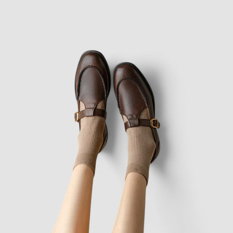 Elegante Orthopädische Mary Janes für Alltag in Braun