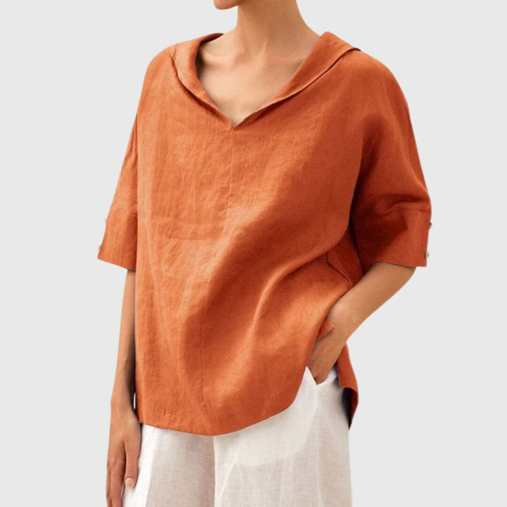 Elegante Pflegeleichte Bluse in Orange