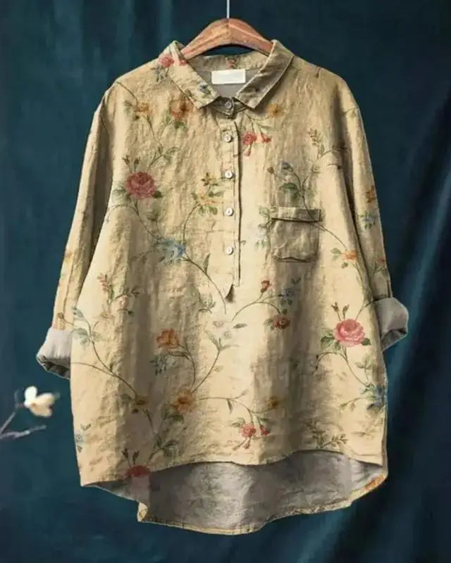 Elegante Romantik-Bluse in Braun