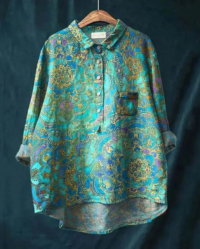 Elegante Romantik-Bluse in Paisley