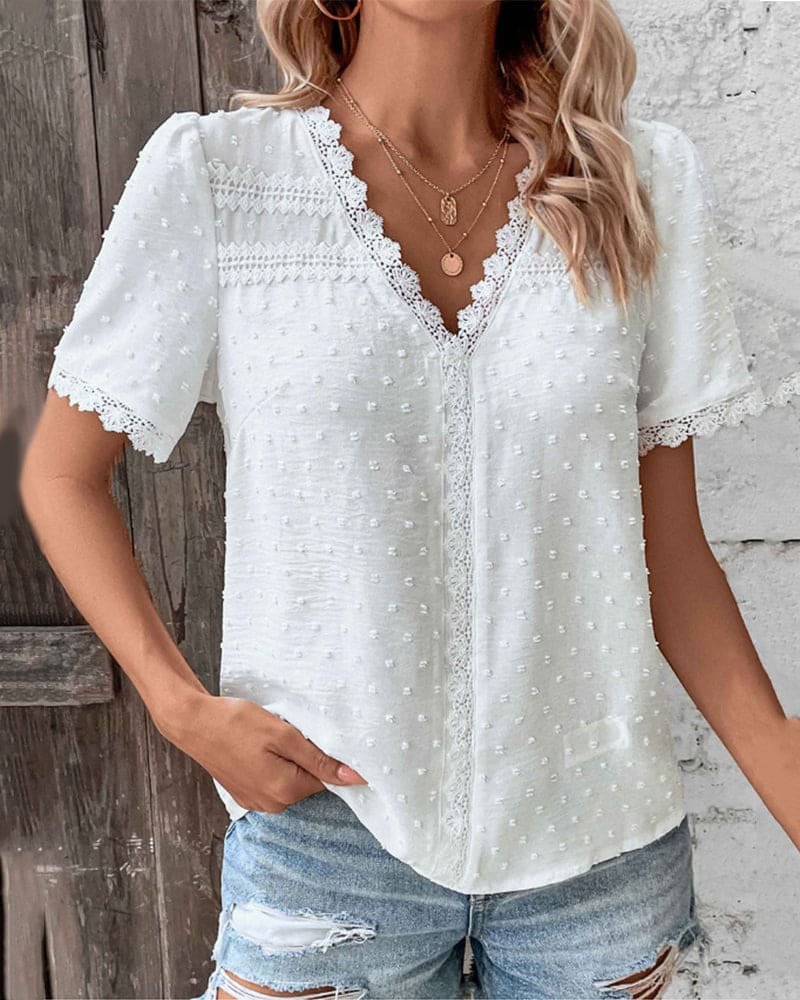 Elegante Spitzen-Bluse im Boho-Stil (2)