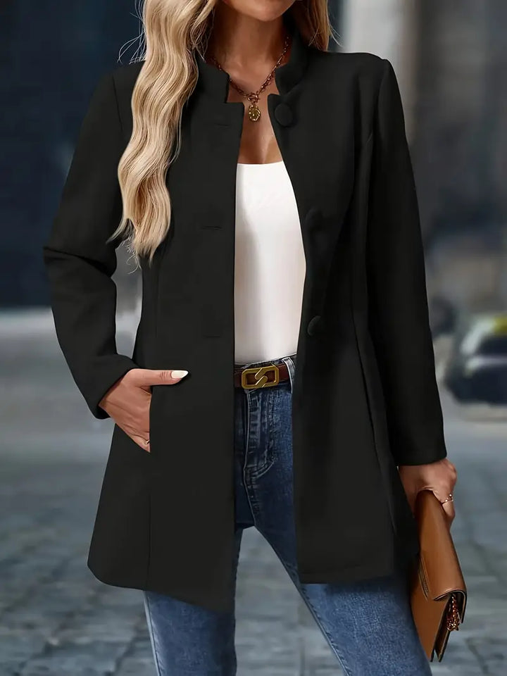 Elegante Strukturierte Jacke in Schwarz