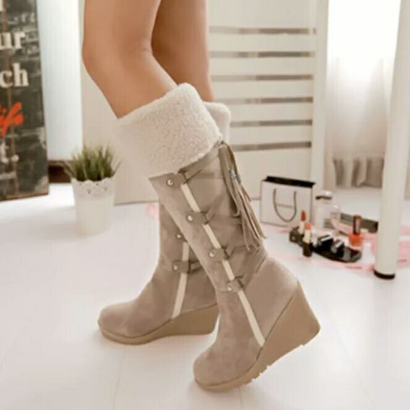 Elegante und komfortable Damen Stiefeletten in Beige 1