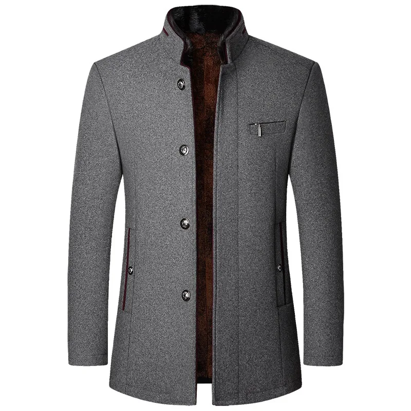 Elegante vielseitige Herrenjacke für Herbst in Grau