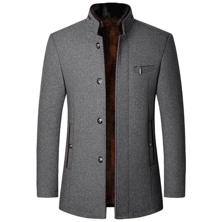 Elegante vielseitige Herrenjacke für Herbst in Grau