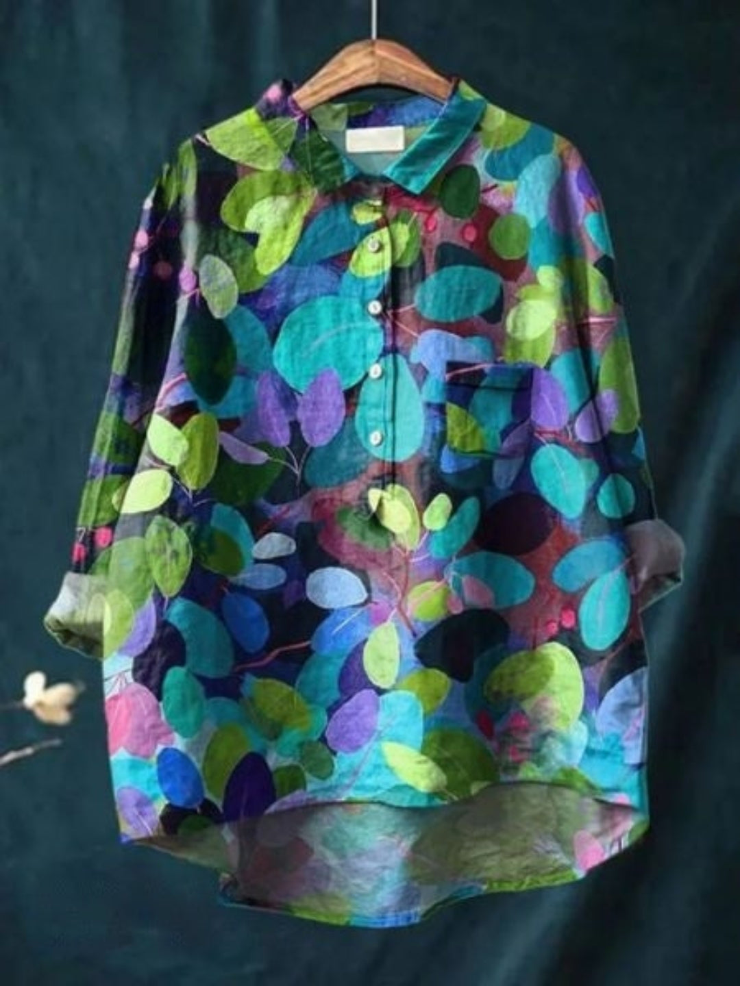 Elegante Vintage-Bluse mit Blumenmuster in Blumenmuster  4