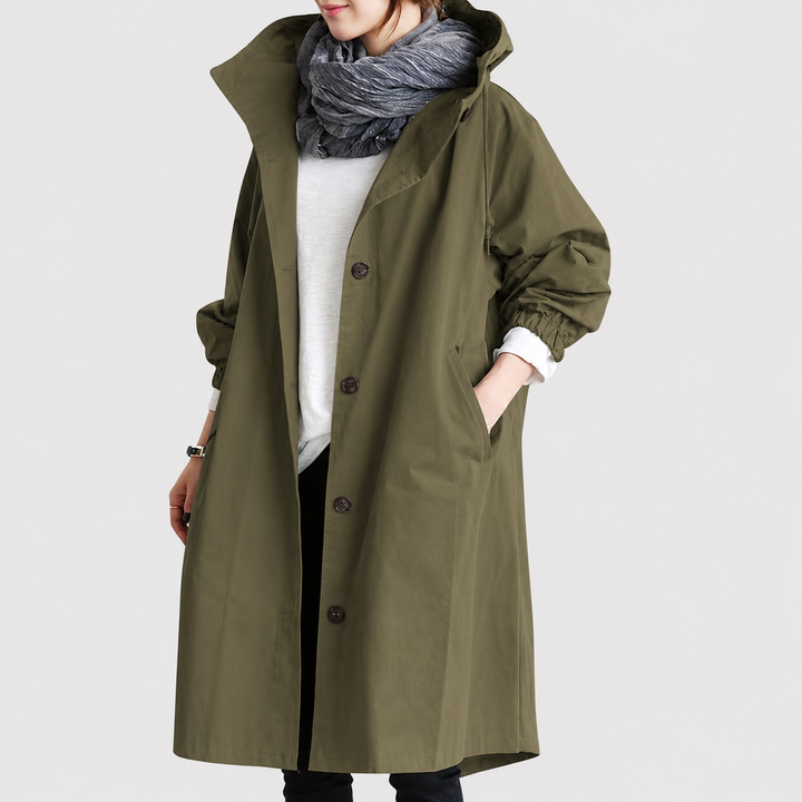 Elegante Wasserdichte Jacke in Armeegrün