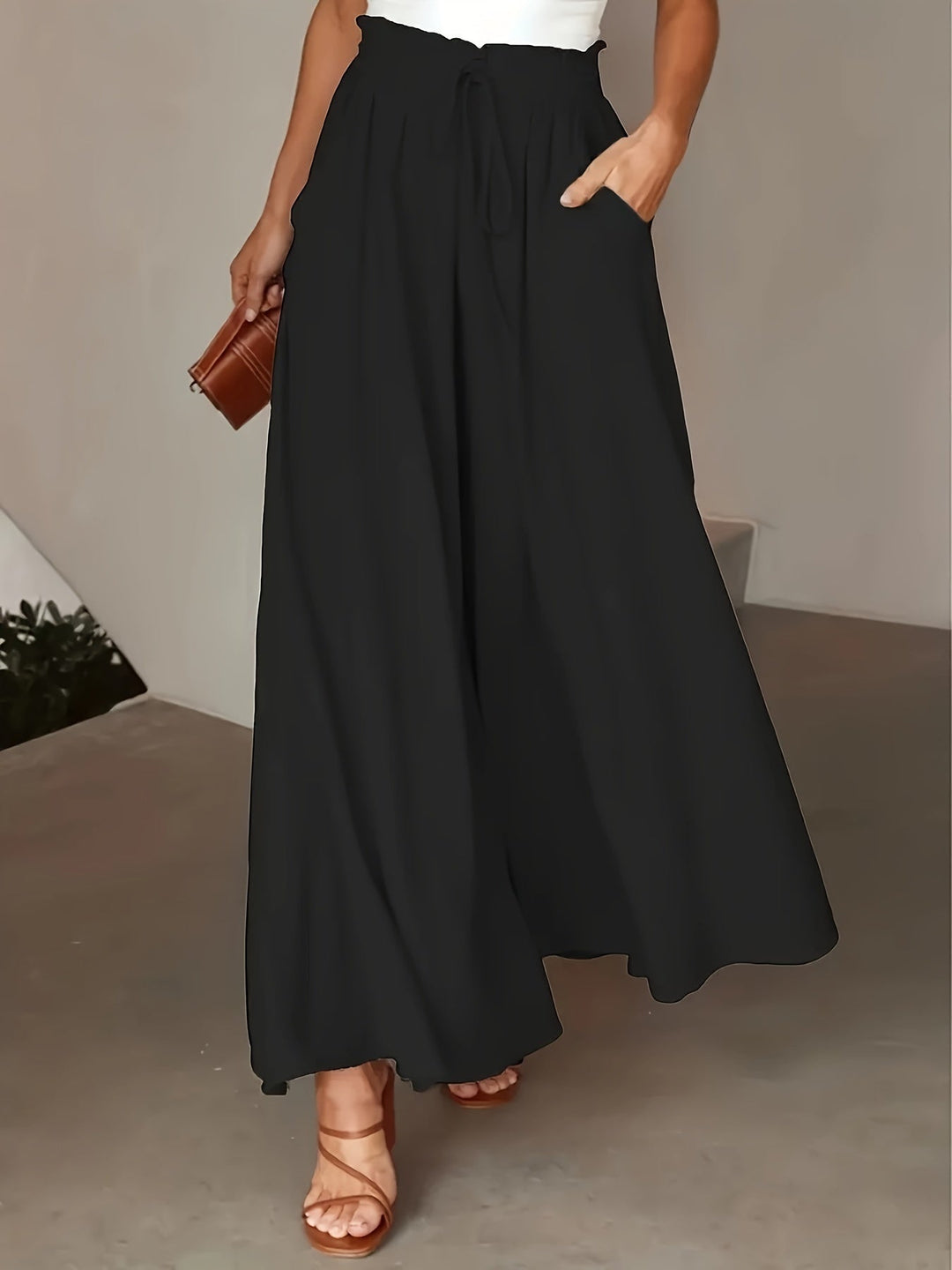 Elegante Weite-Hosen für jeden Tag in Schwarz