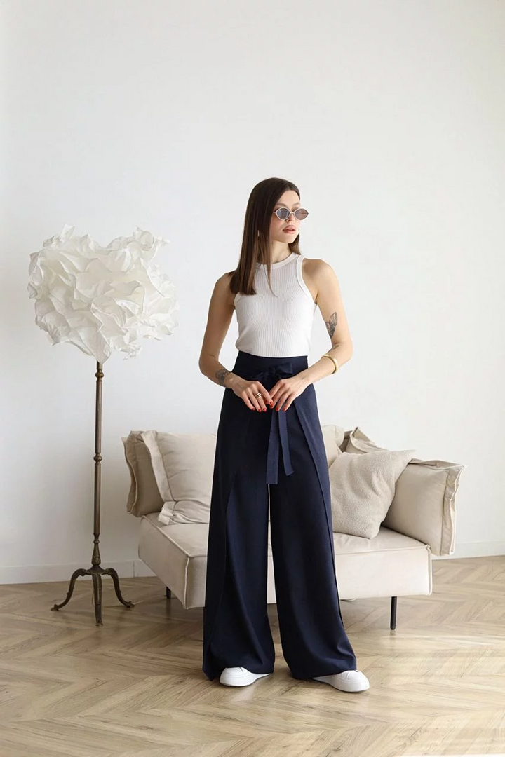Elegante Weite Leinenhosen (2)