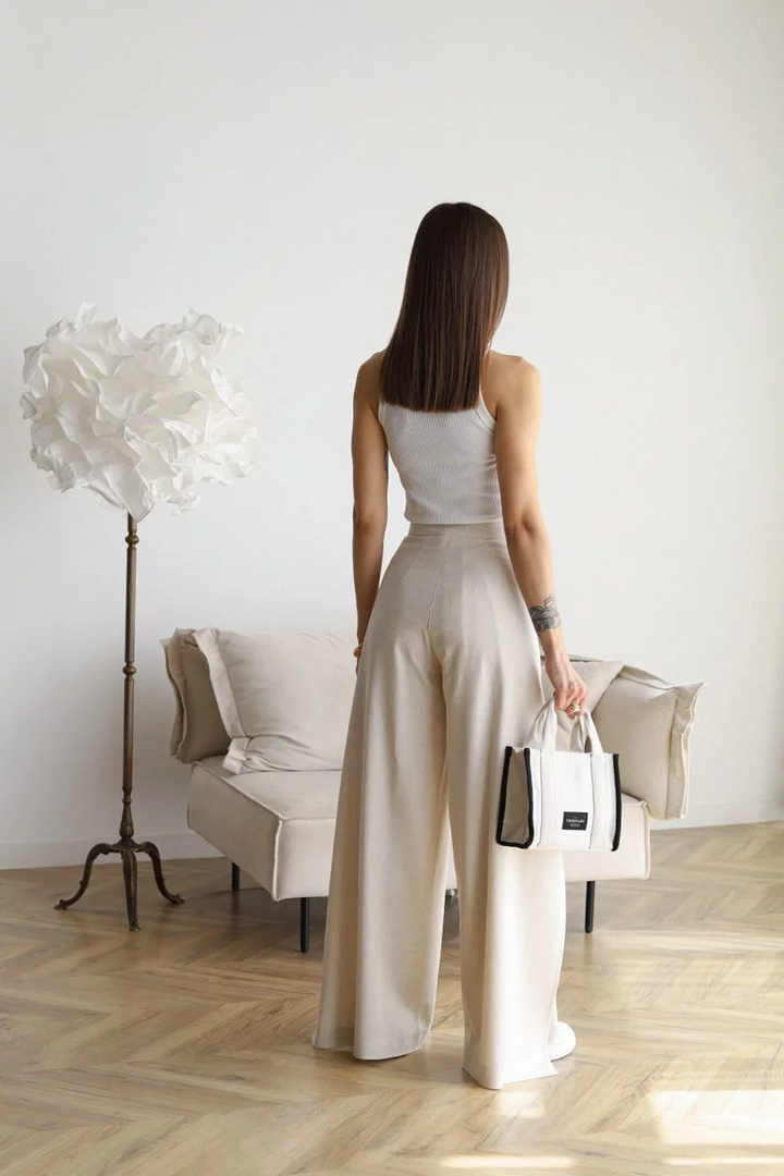 Elegante Weite Leinenhosen (5)