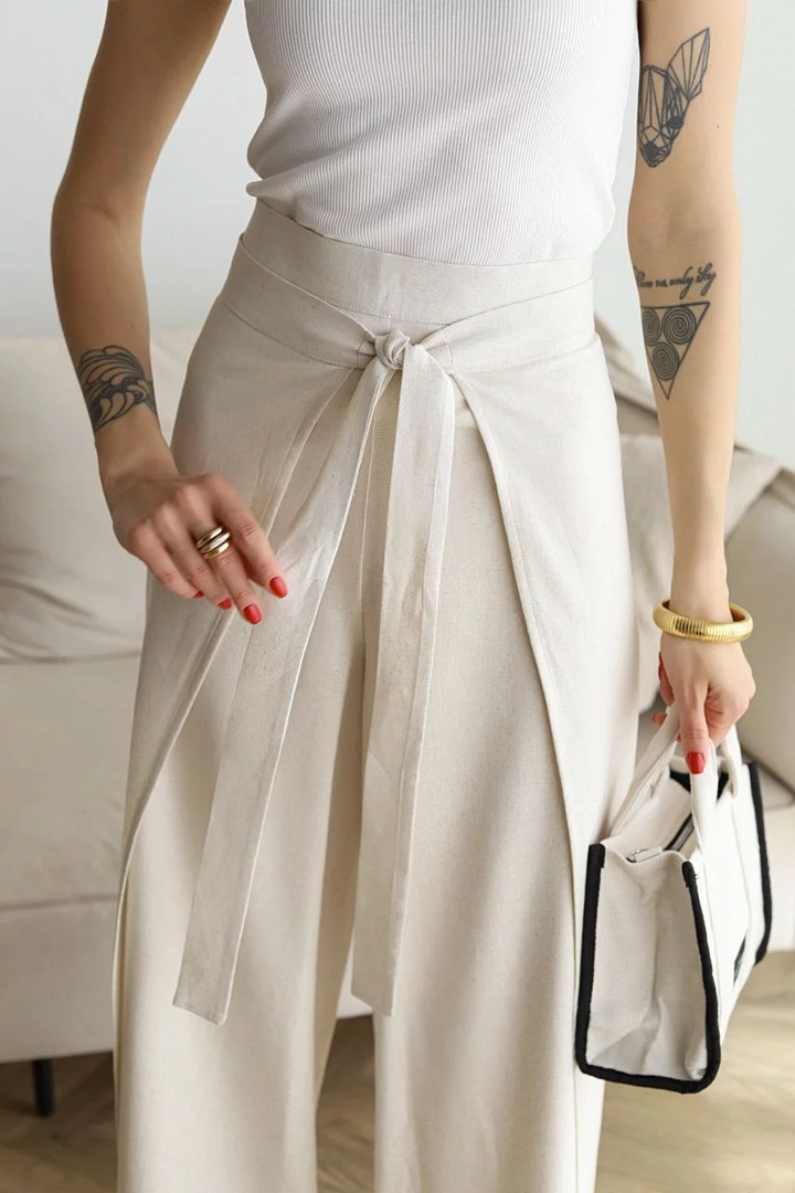 Elegante Weite Leinenhosen (6)