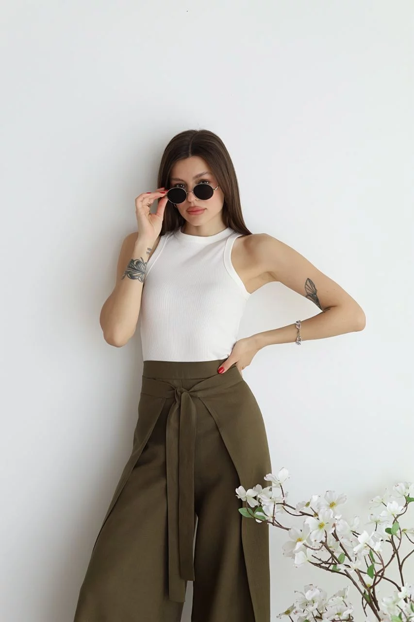 Elegante Weite Leinenhosen (8)