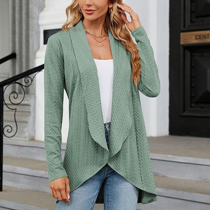 Elegante Wickel-Cardigan in Mint Green