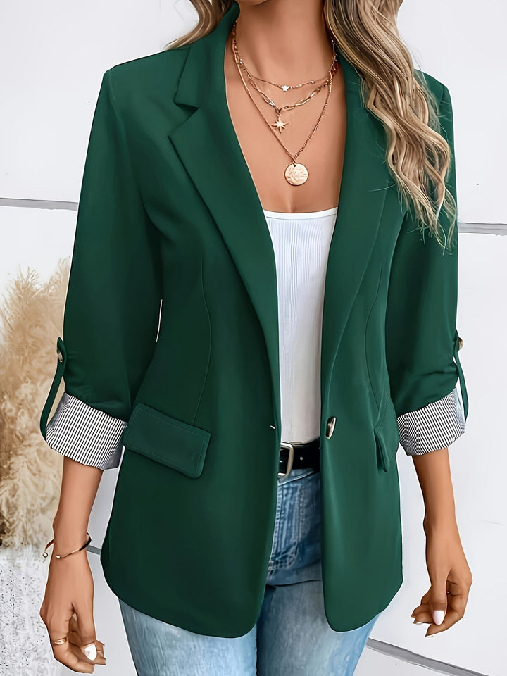 Eleganter Damen Blazer für Herbst in Dunkelgrün
