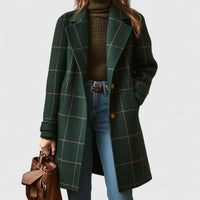 Emma | Eleganter Damen Herbstmantel im Karomuster