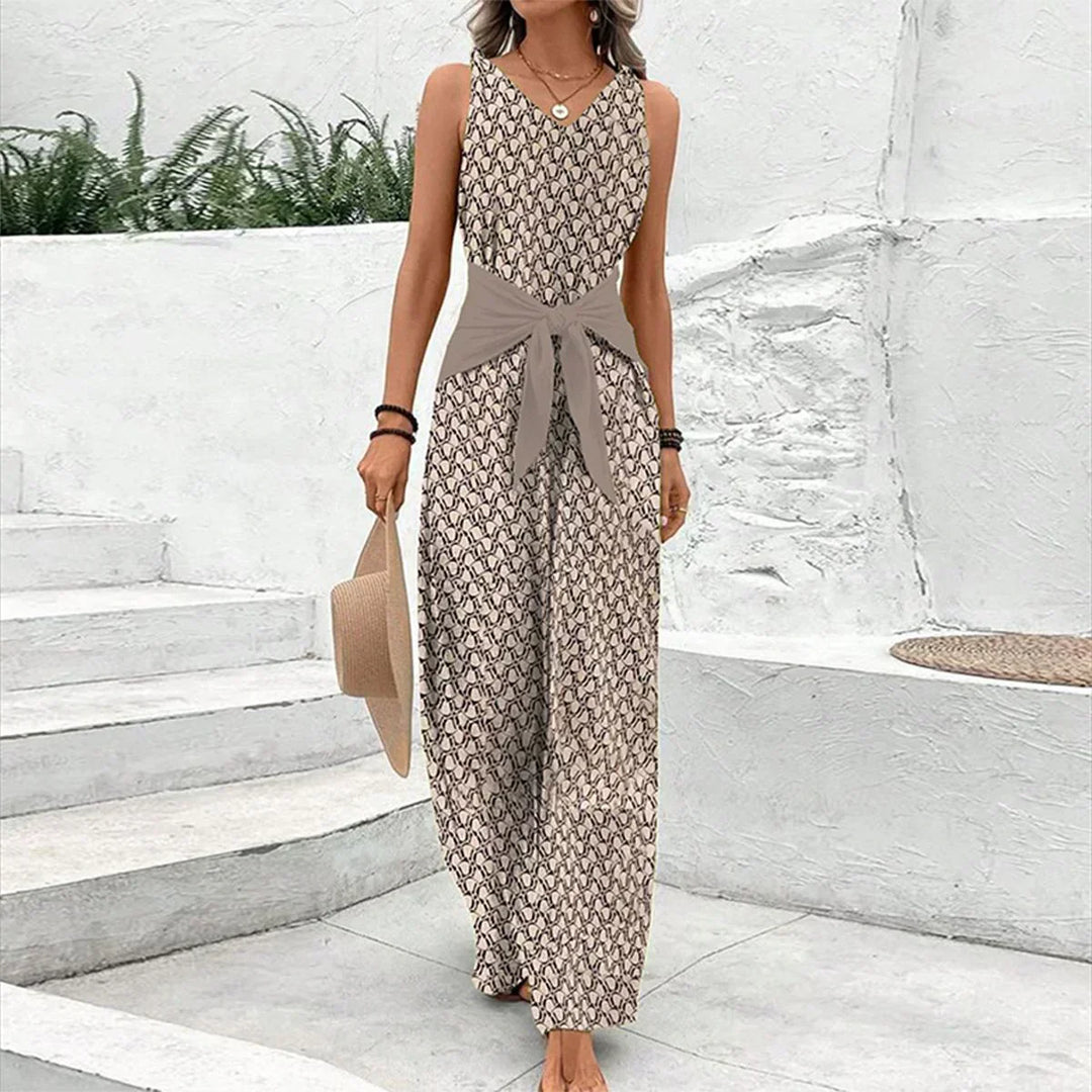 Eleganter Damen Jumpsuit für Sommer in Braun