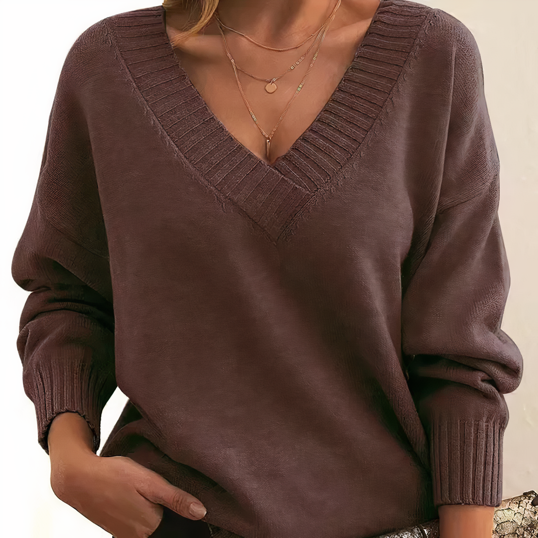 Eleganter Damen Kaschmirpullover für den Alltag in Braun
