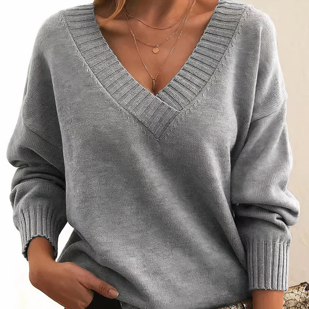 Eleganter Damen Kaschmirpullover für den Alltag in Grau