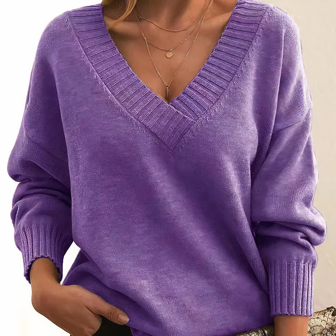 Eleganter Damen Kaschmirpullover für den Alltag in Lila