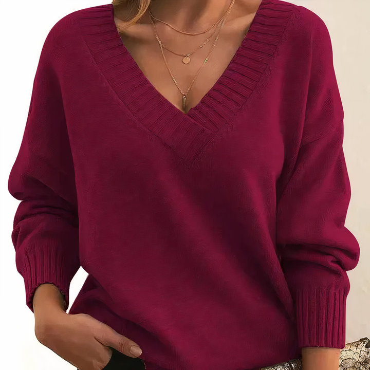 Eleganter Damen Kaschmirpullover für den Alltag in Rot