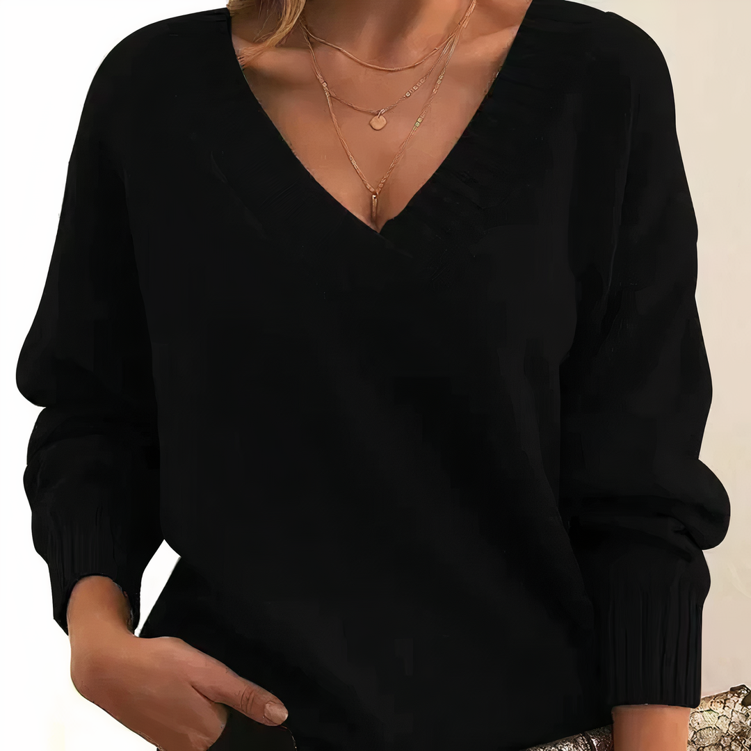 Eleganter Damen Kaschmirpullover für den Alltag in Schwarz